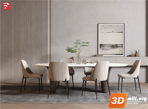 Dining Table Set Skp Files
